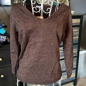 Metallic bronze sparkly top